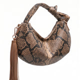 Borsa a Mano in Pelle Vegana Marrone