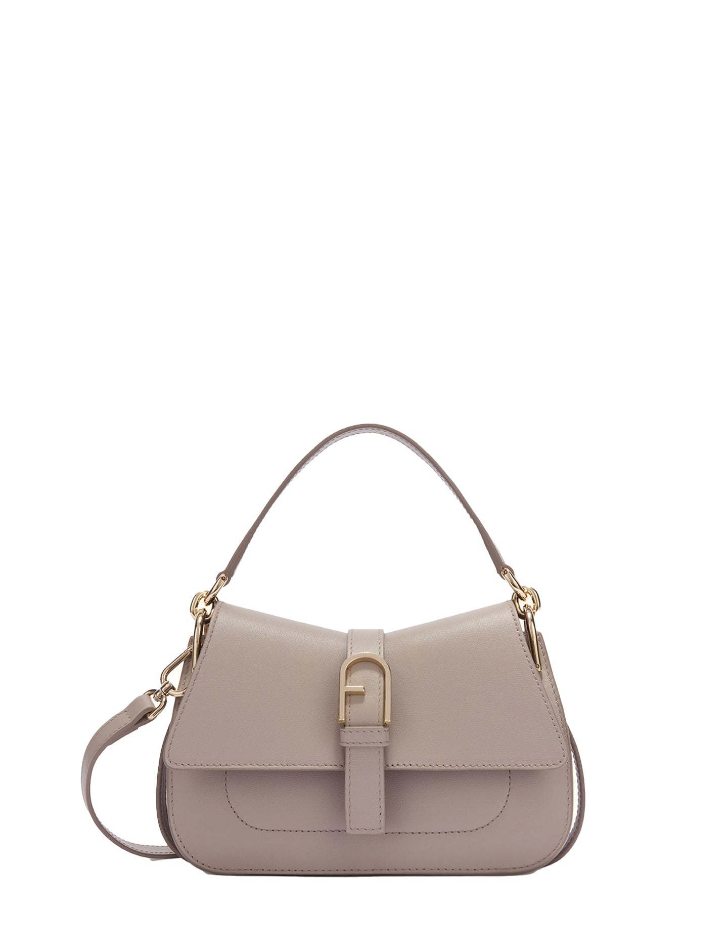 Borsa a Mano in Pelle Ruga Taupe Furla