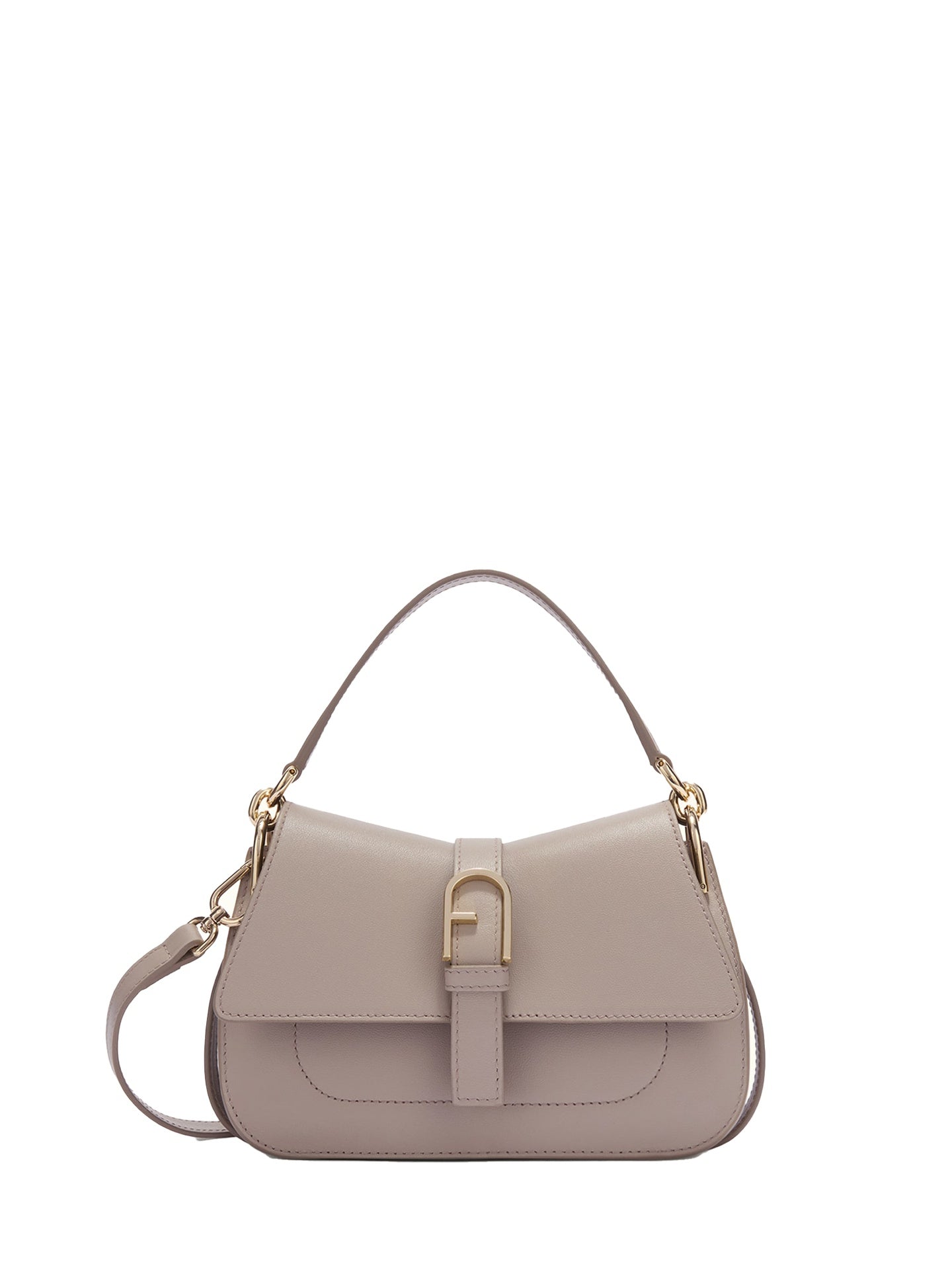 Borsa a Mano in Pelle Ruga Taupe Furla