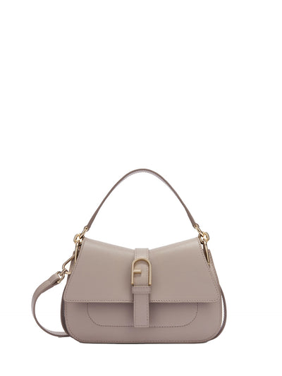 Borsa a Mano in Pelle Ruga Taupe