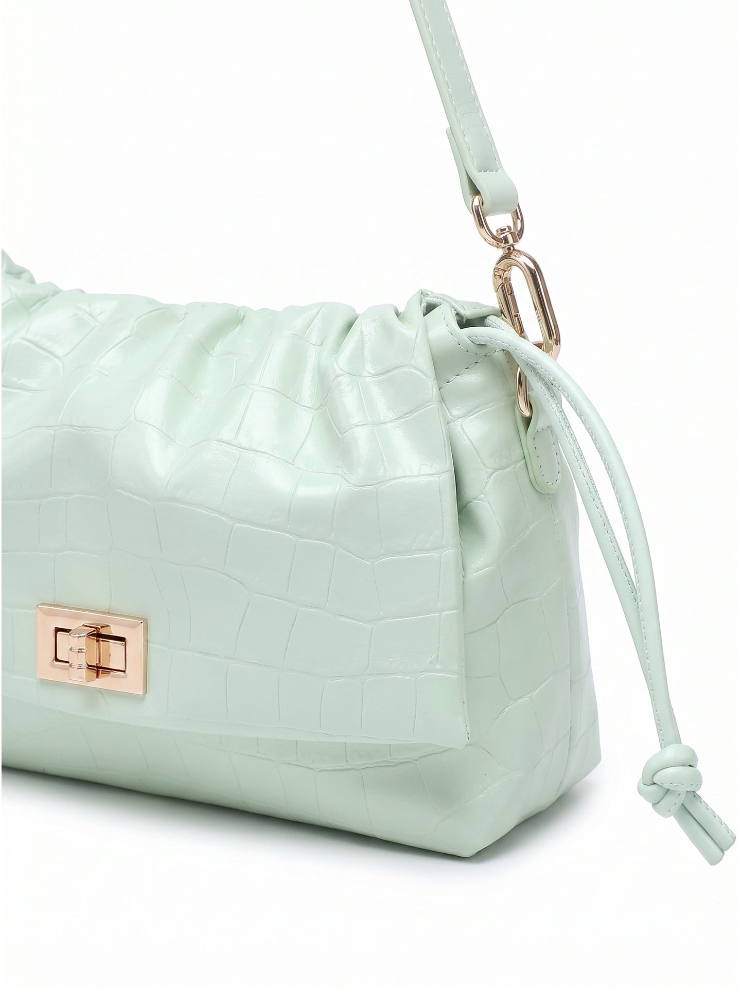 Borsa a Spalla in Pelle Vegana Verde