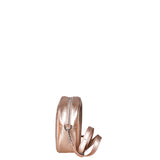 Borsa a Tracolla in Genuine Printed Suede Leather Rosa
