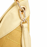 Borsa a Spalla in Pelle Vegana Giallo