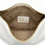 Borsa a Tracolla in Dollaro Leather Bianco