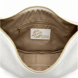 Borsa a Tracolla in Dollaro Leather Bianco