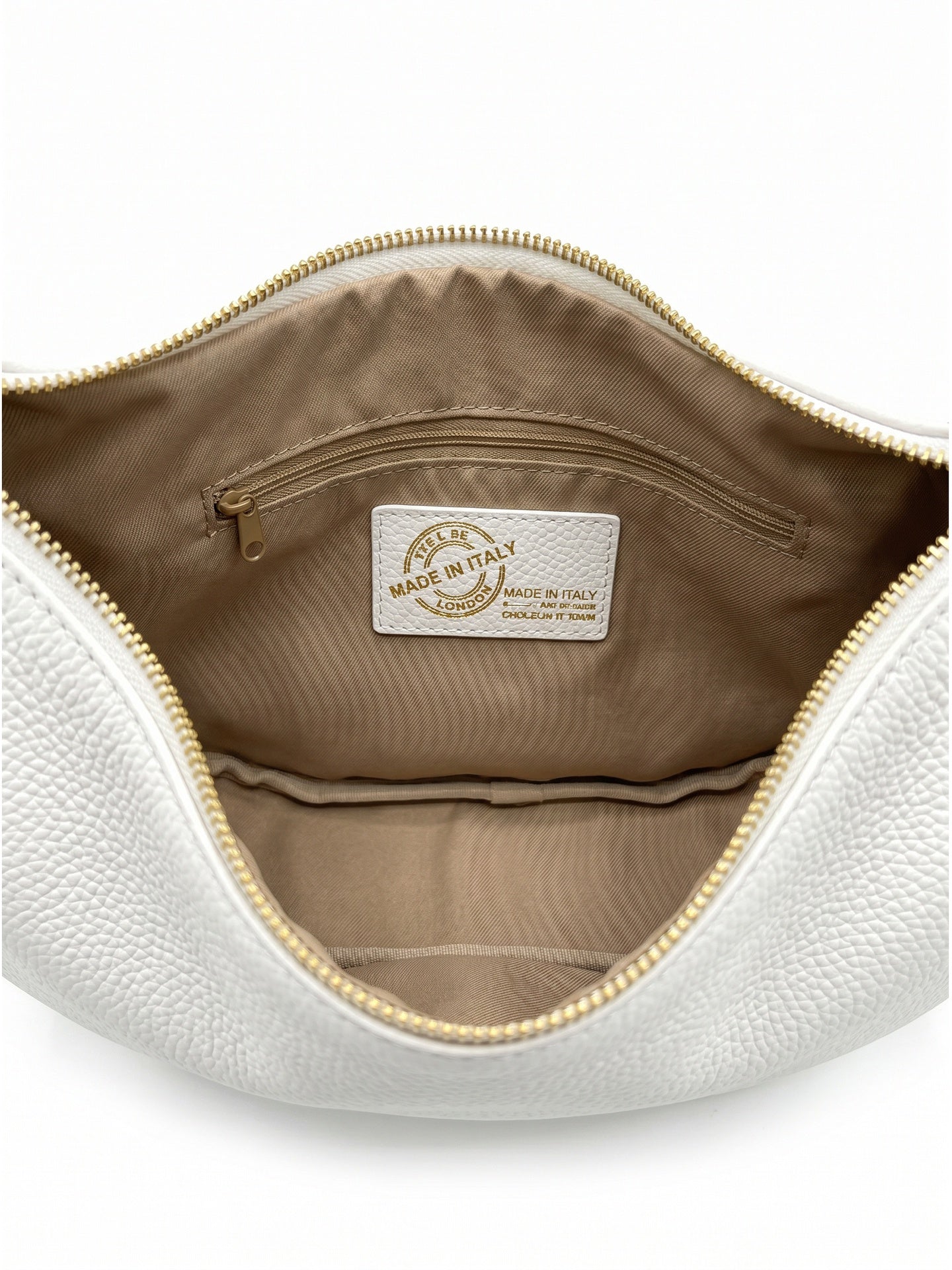 Borsa a Tracolla in Dollaro Leather Bianco