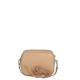 Borsa a Tracolla in Dollaro Leather Sabbia