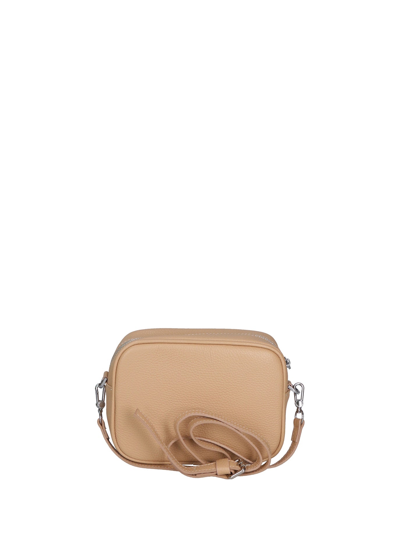 Borsa a Tracolla in Dollaro Leather Sabbia