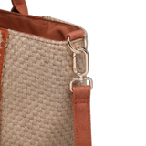 Borsa a Tracolla in Poliestere Marrone