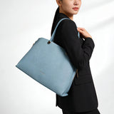 Borsa a Mano in Pelle Vegana Blu Jeans