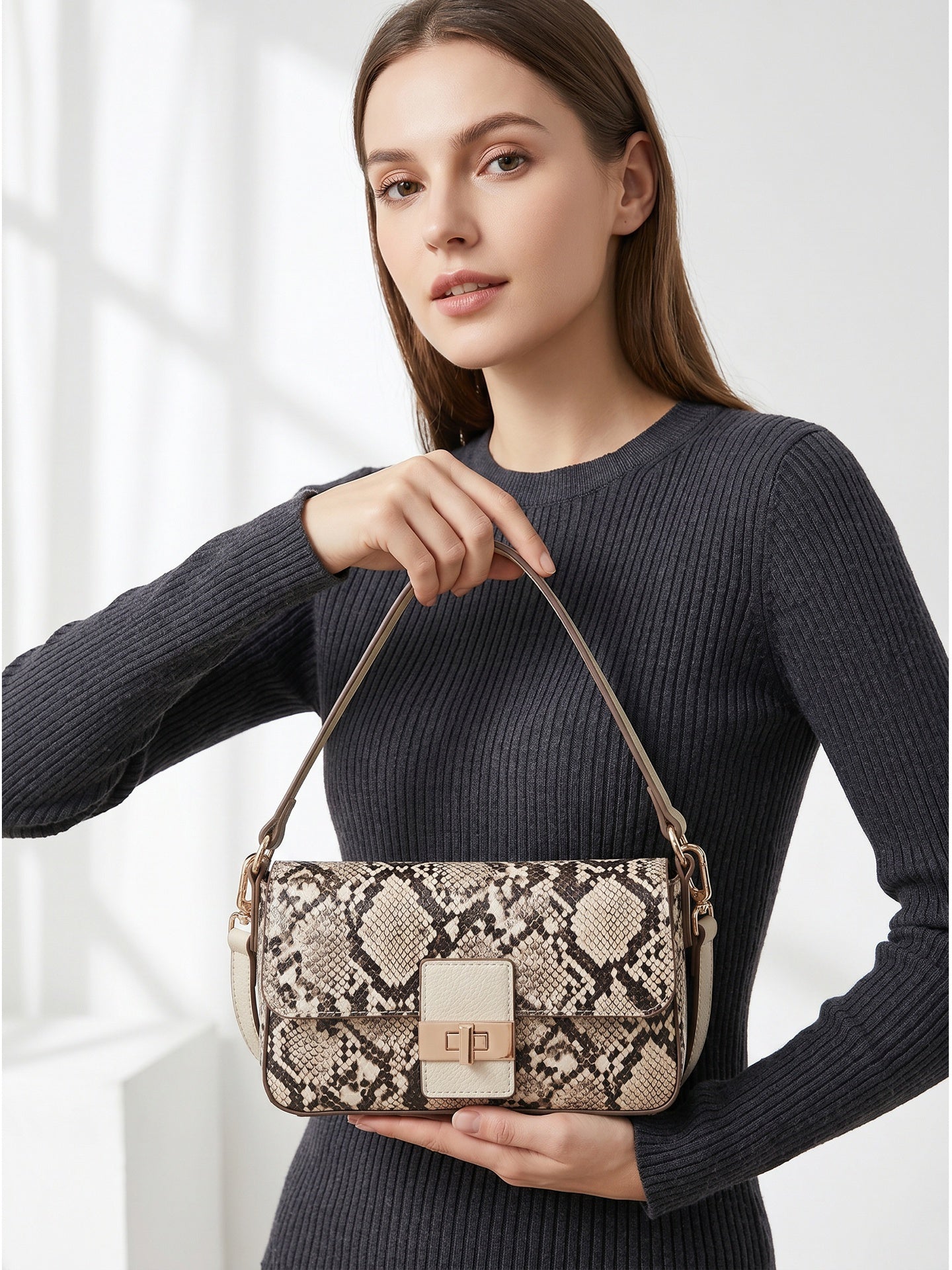 Pochette in Pelle Vegana Beige
