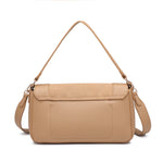 Borsa a Tracolla in Pelle Vegana Marrone Chiaro