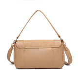 Borsa a Tracolla in Pelle Vegana Marrone Chiaro