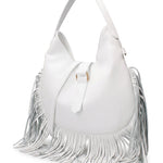 Borsa a Mano in Dollaro Leather Bianco