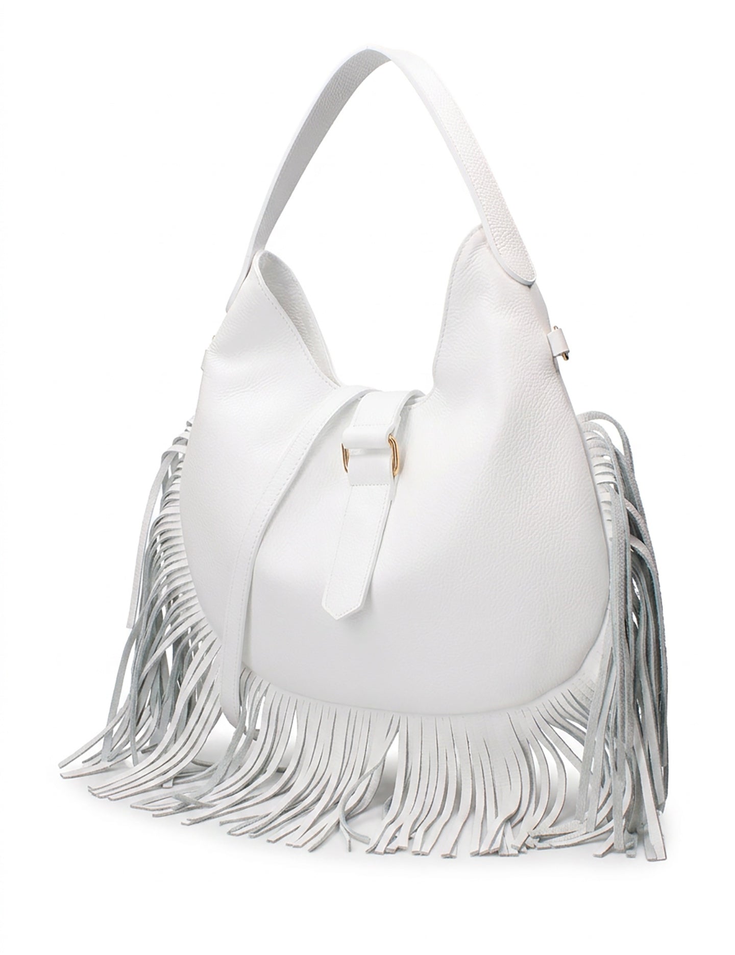 Borsa a Mano in Dollaro Leather Bianco