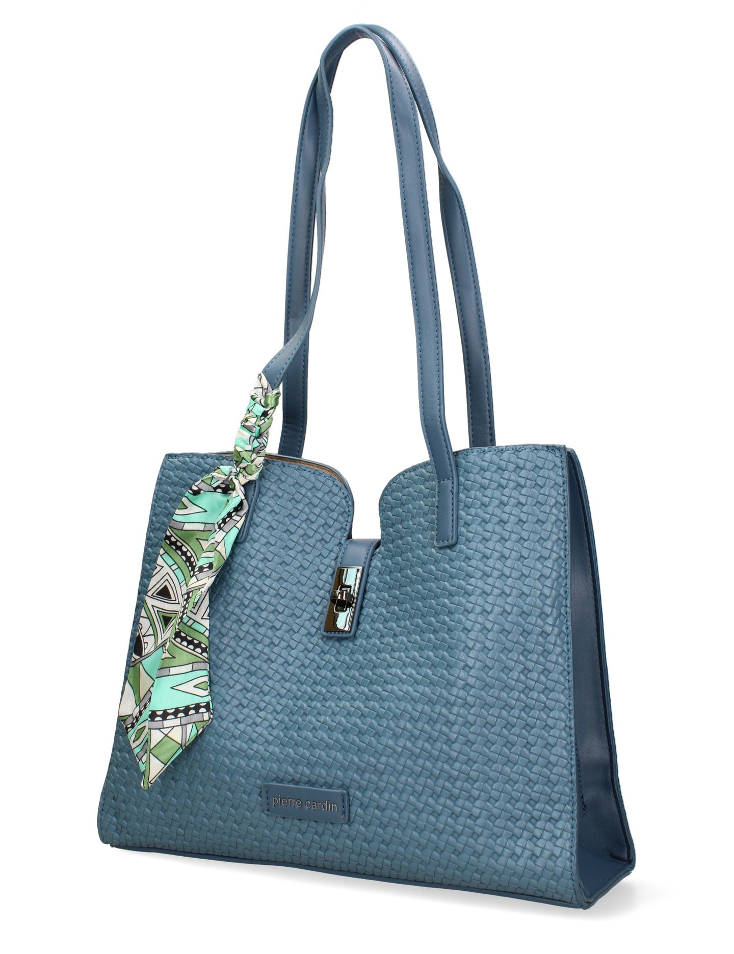 Borsa a Mano in Pelle Vegana Blue Jeans