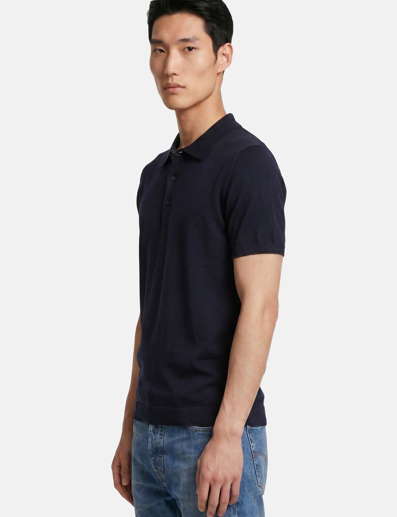 Camicia in Cotone Blu Navy