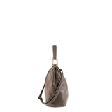 Borsa a Spalla in Vera Pelle Taupe