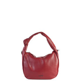 Borsa a Spalla in Vera Pelle Bordeaux Pierre Cardin