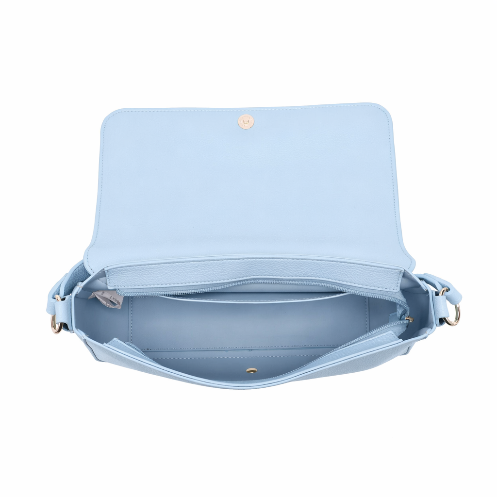Borsa a Tracolla in Pelle Vegana Blu