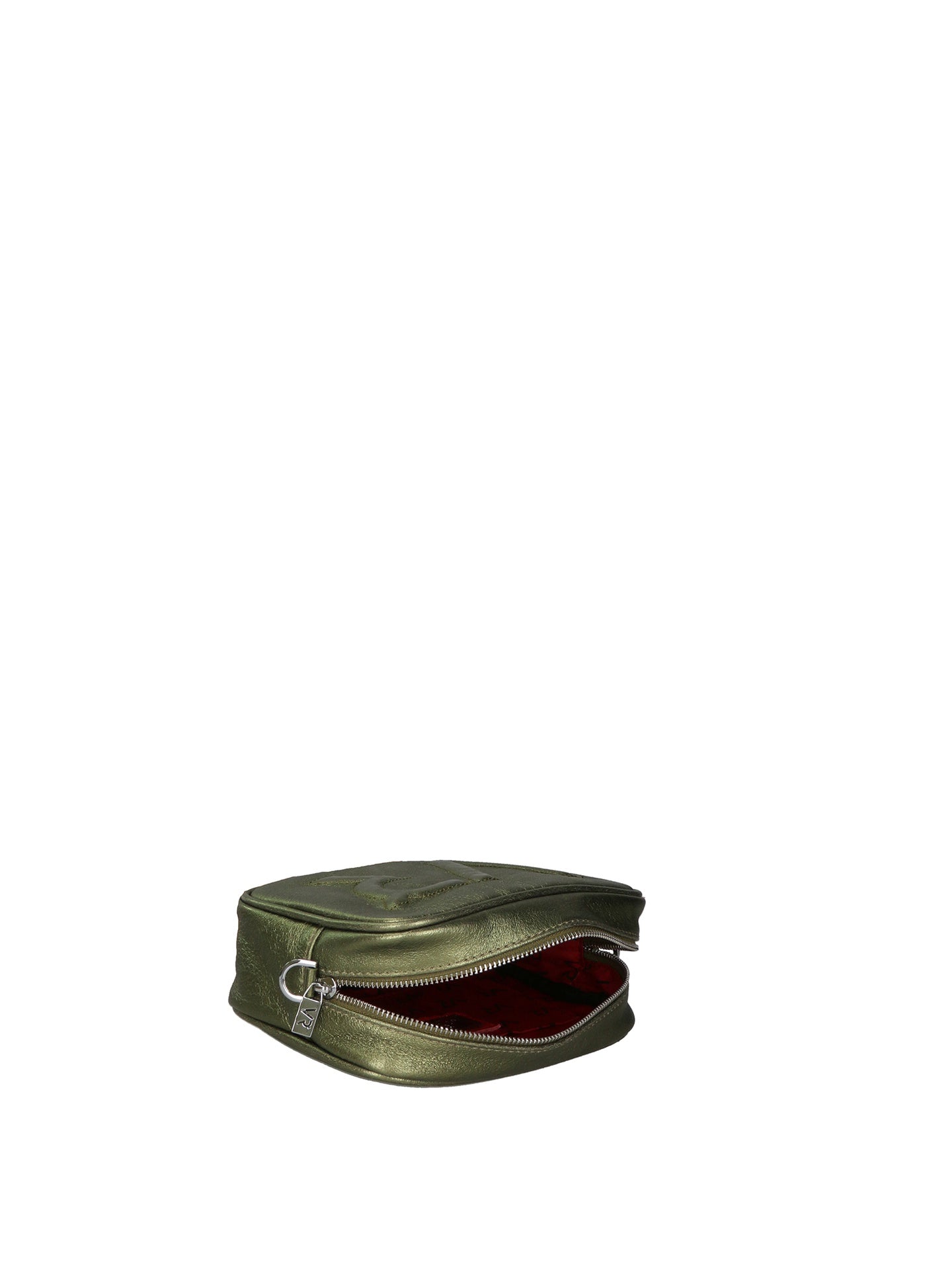 Borsa a Tracolla in Genuine Printed Suede Leather Verde