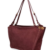 Borsa a Spalla in Vera Pelle Bordeaux