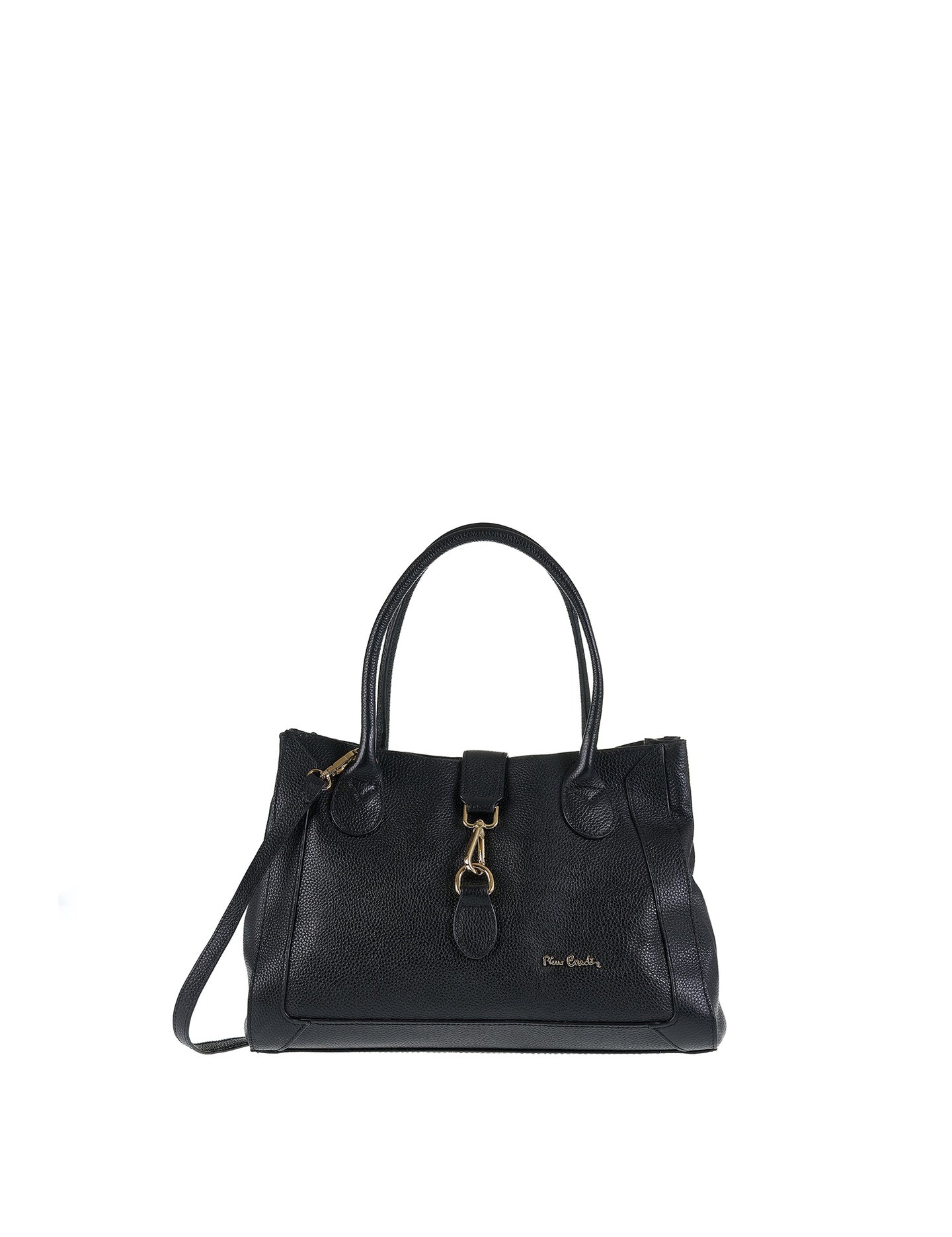 Borsa a Mano in Vera Pelle Nero Pierre Cardin