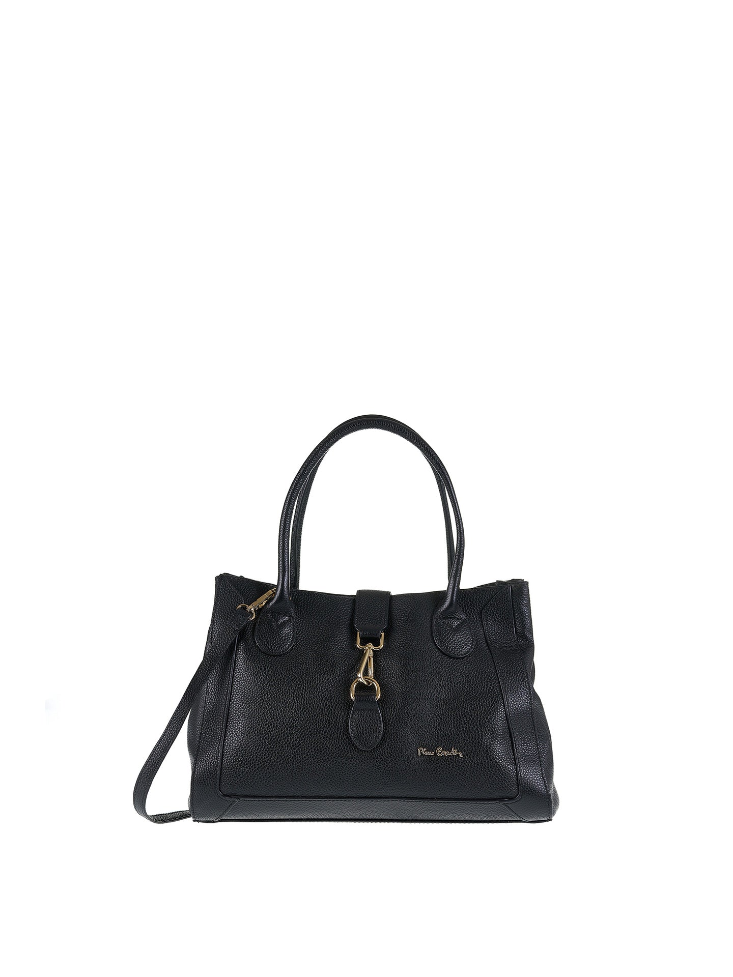 Borsa a Mano in Vera Pelle Nero Pierre Cardin