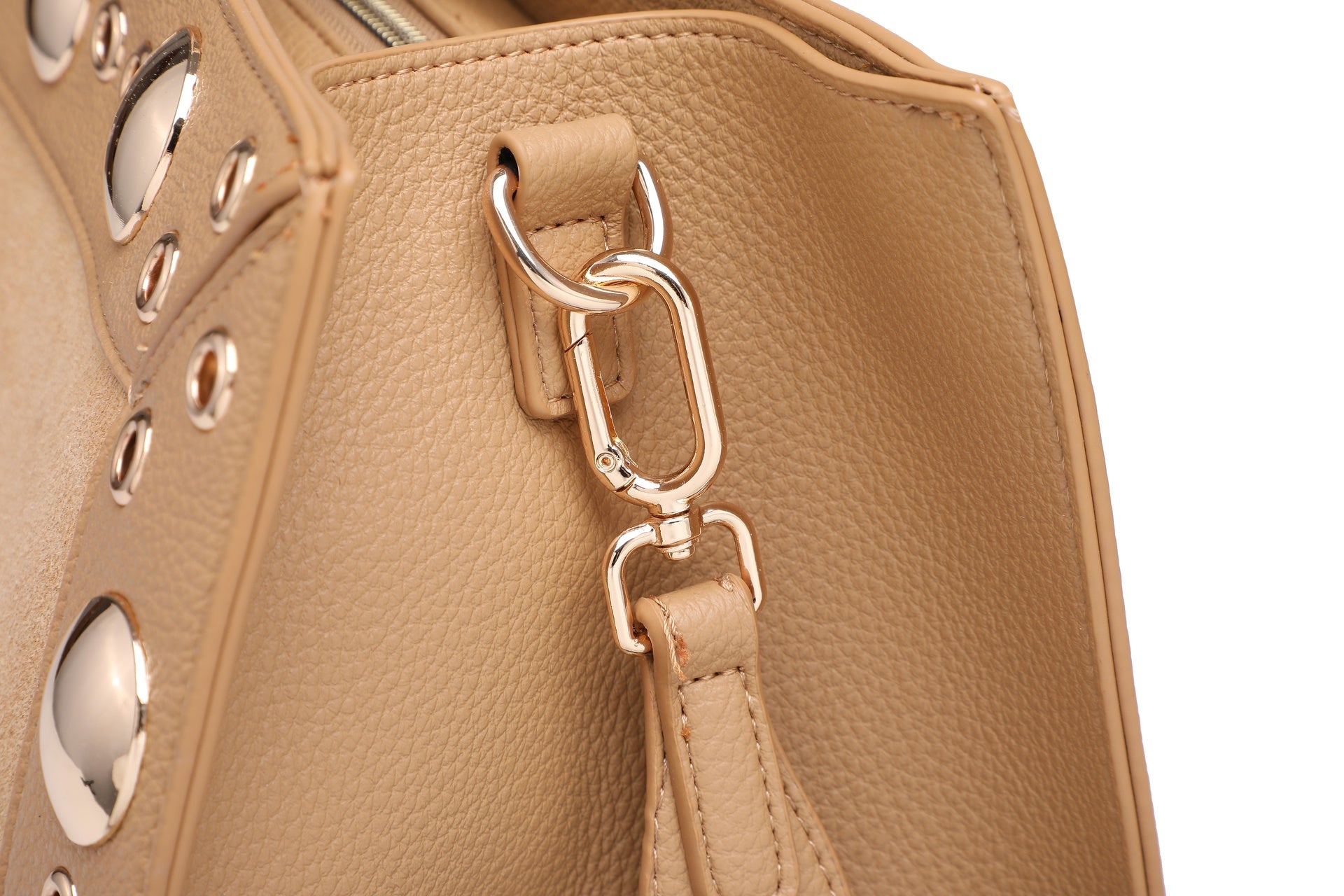 Borsa Shopper in Pelle Vegana Marrone Chiaro
