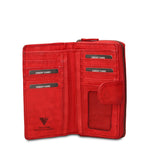 Portafoglio in Vera Pelle Rosso