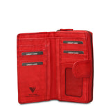 Portafoglio in Vera Pelle Rosso