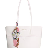 Borsa Shopper in Pelle Vegana Bianco Pierre Cardin