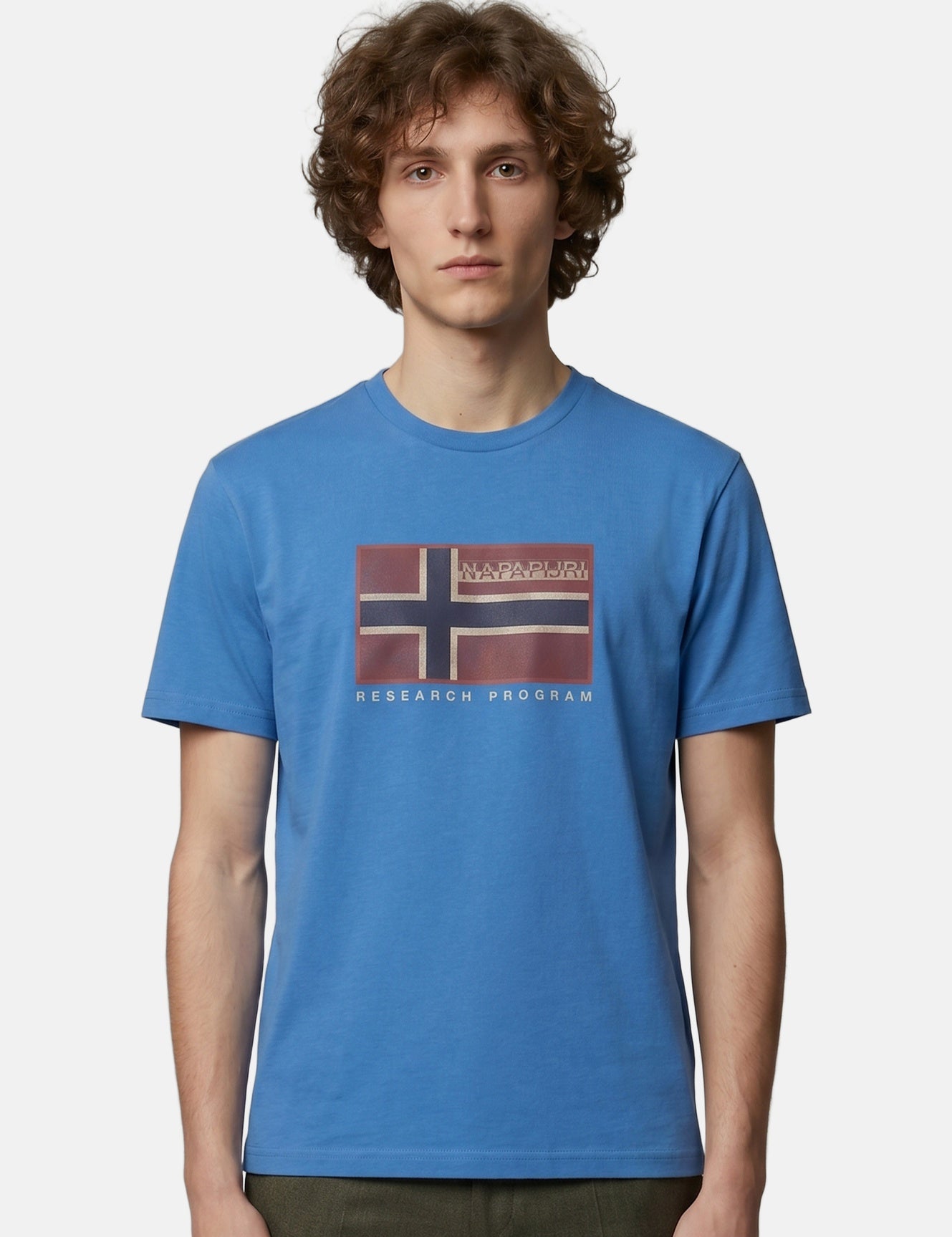 T-shirt in Cotone Blu Napapijri