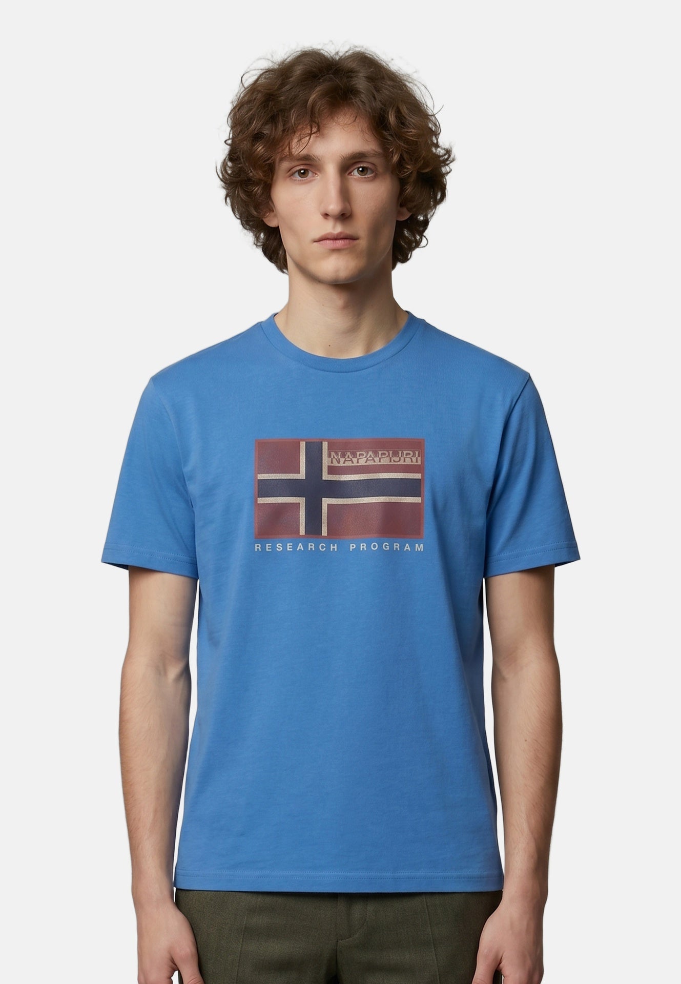 T-shirt in Cotone Blu Napapijri