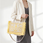Borsa a Mano in Cotone Giallo