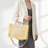 Borsa a Mano in Cotone Giallo