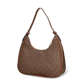 Schultertasche aus veganem Leder in Dunkelbraun