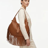 Borsa a Mano in Dollaro Leather Cognac