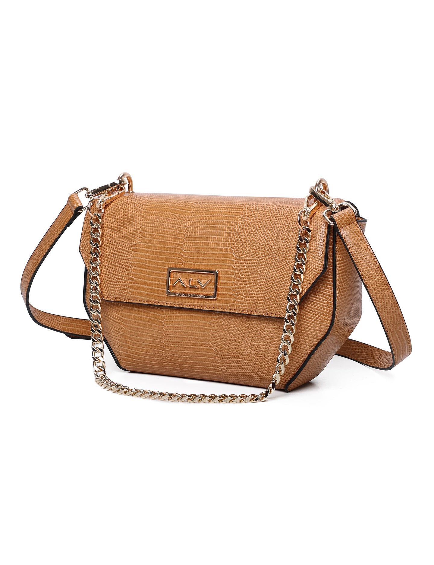 ALV Damen-Schultertasche – Hellbraun