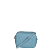 Borsa a Tracolla in Dollaro Leather Azzurro
