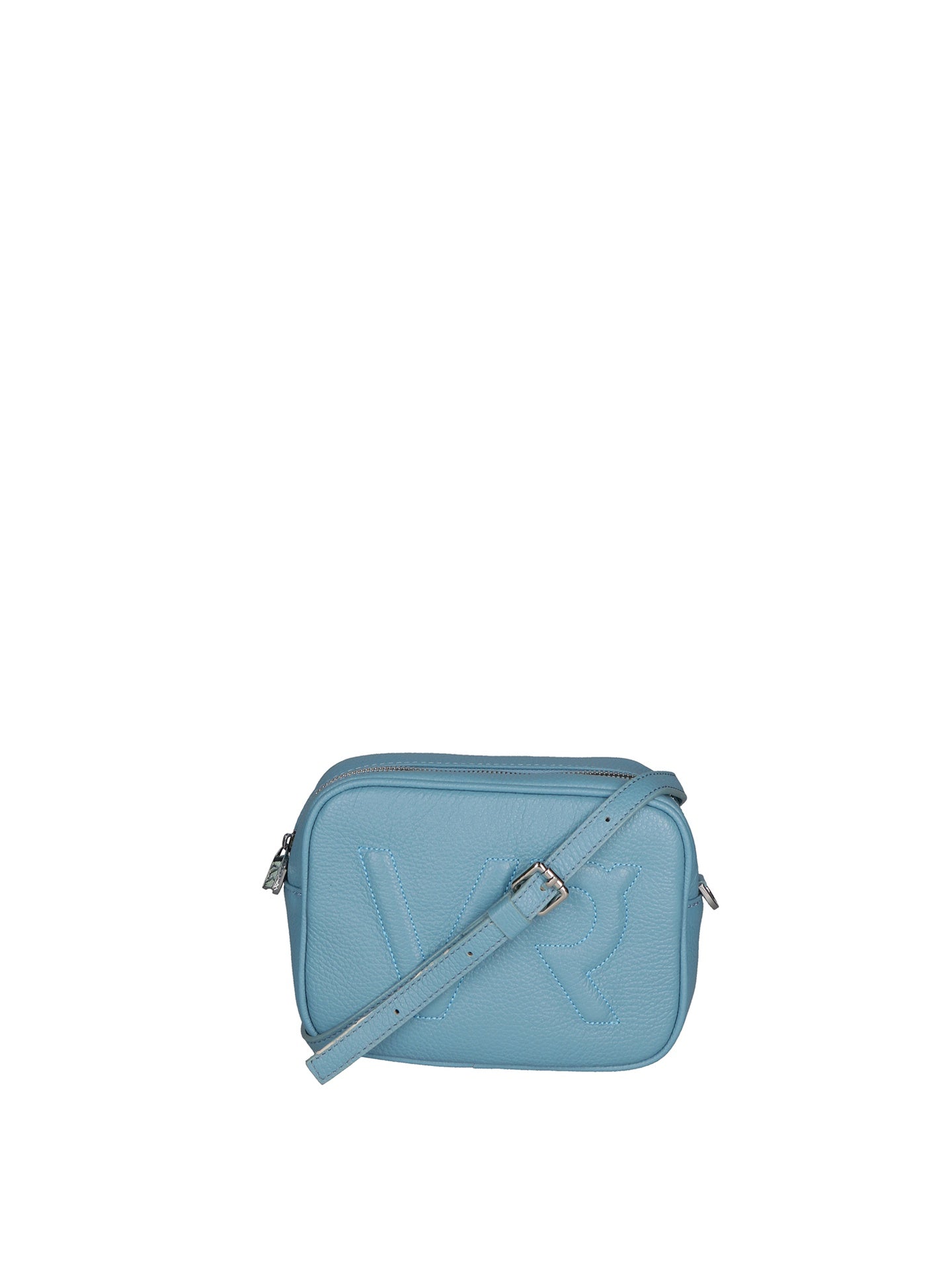 Borsa a Tracolla in Dollaro Leather Azzurro