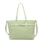 Borsa a Mano in Pelle Vegana Verde