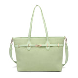 Borsa a Mano in Pelle Vegana Verde