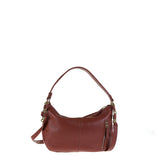 Borsa a Spalla in Vera Pelle Rubino