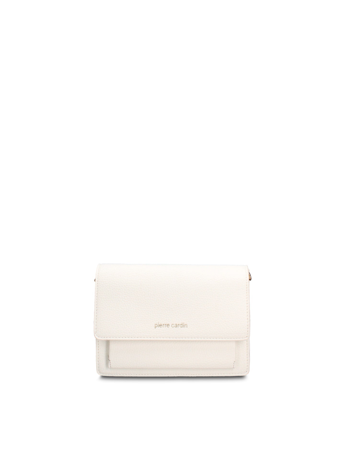 Borsa a Tracolla in Pelle Vegana Bianco Pierre Cardin