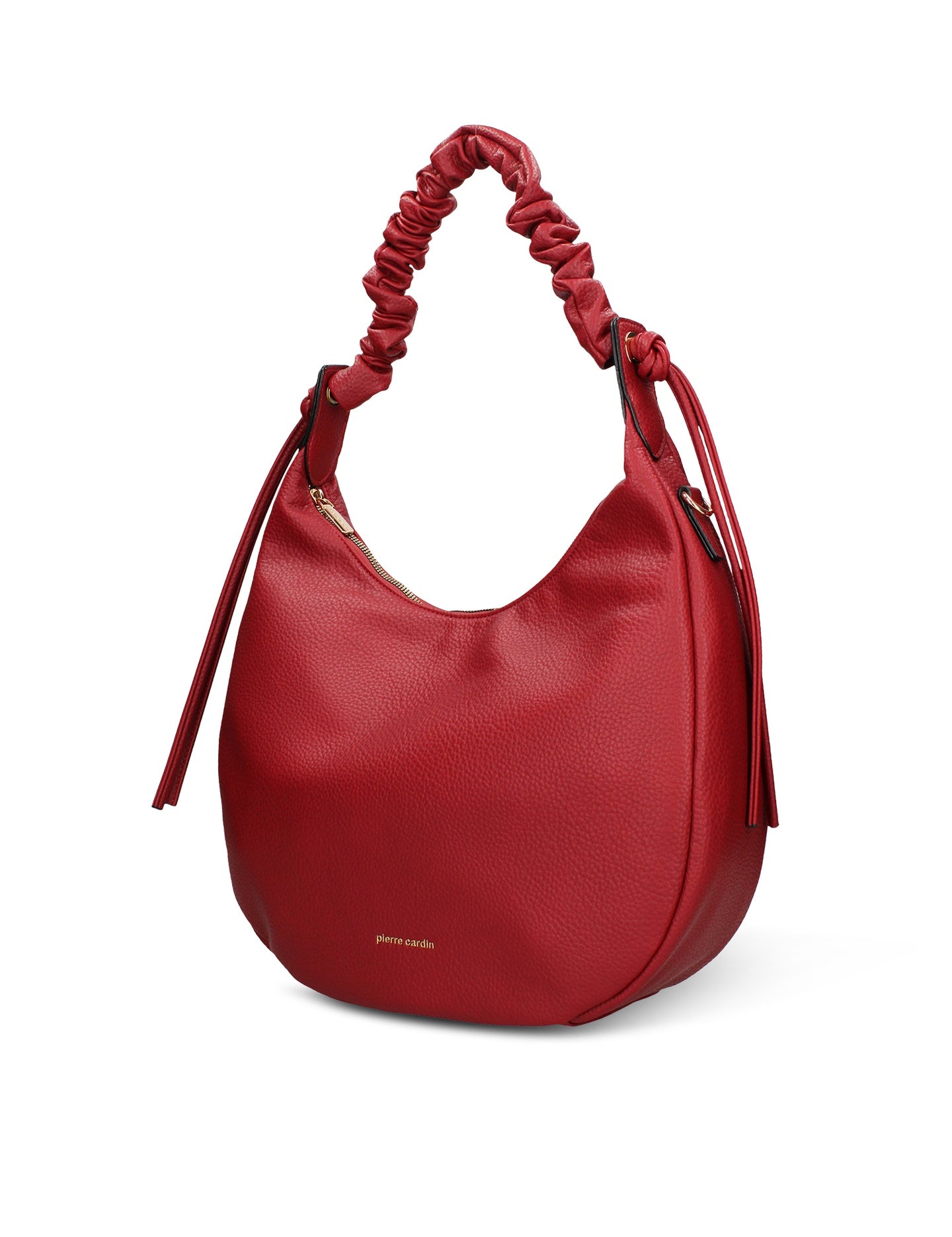 Rote Schultertasche aus veganem Leder