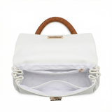 Borsa a Mano in Polyurethane Bianco