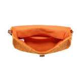 Borsa a Tracolla in Woven Straw Giallo
