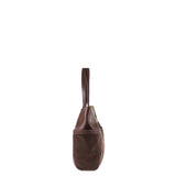 Borsa a Spalla in Vera Pelle Cioccolato