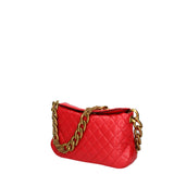 Borsa a Spalla in Pelle Vegana Rosso